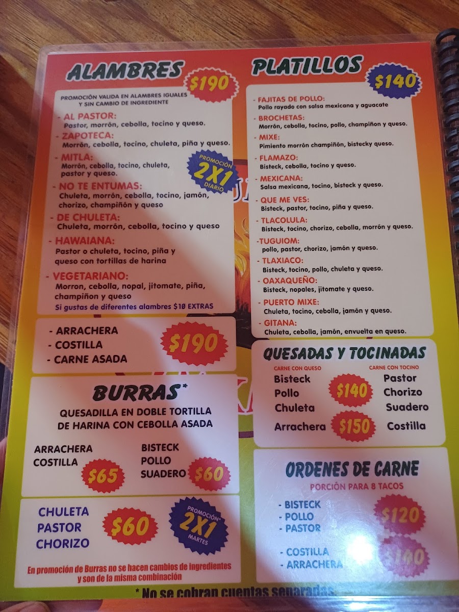 LAS BRAZAS DE OAXACA Menu - Image 3
